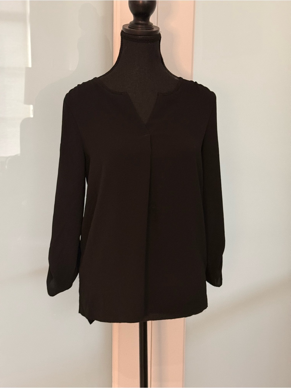 Vero Moda Black Long-Sleeve V-Neck Blouse